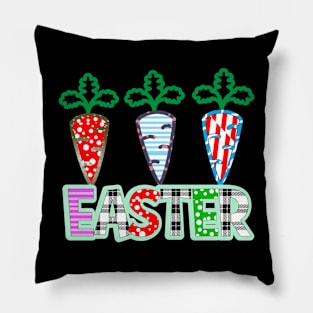 Easter Carrot Happy Easter Pillow