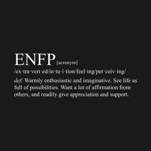 ENFP Personality (Dictionary Style) Dark T-Shirt