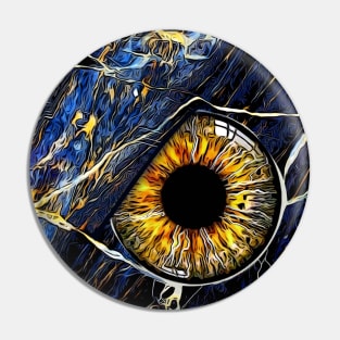 Fairy dragon eye print Pin