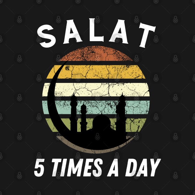 Salat 5 Times Day Muslim Prayer Design Ramadan Kareem by WassilArt
