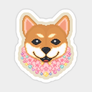 Shiba Inu Pixel Art Magnet