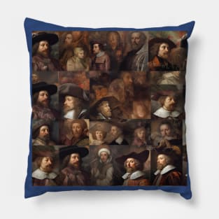 Rembrandt Paintings Mashup Pillow