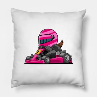 Go Kart Girl Racer Pillow