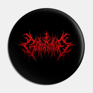 God is Love death metal design (blood red) Pin