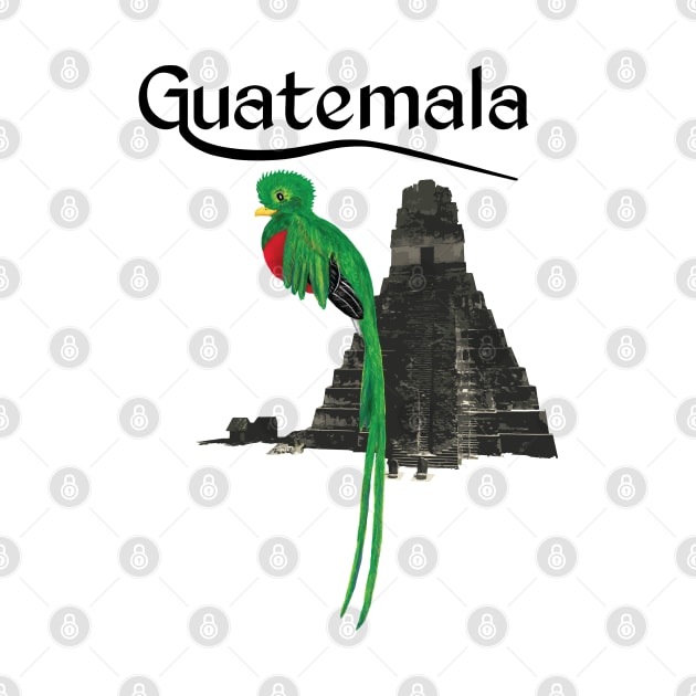 Guatemala Quetzal Chapin Guate Antigua Peten Tikal Maya Puchica Gift Retro by Shirtsurf