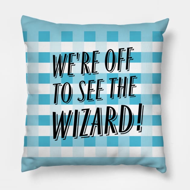 wizard of oz gingham Pillow by Art by Eric William.s