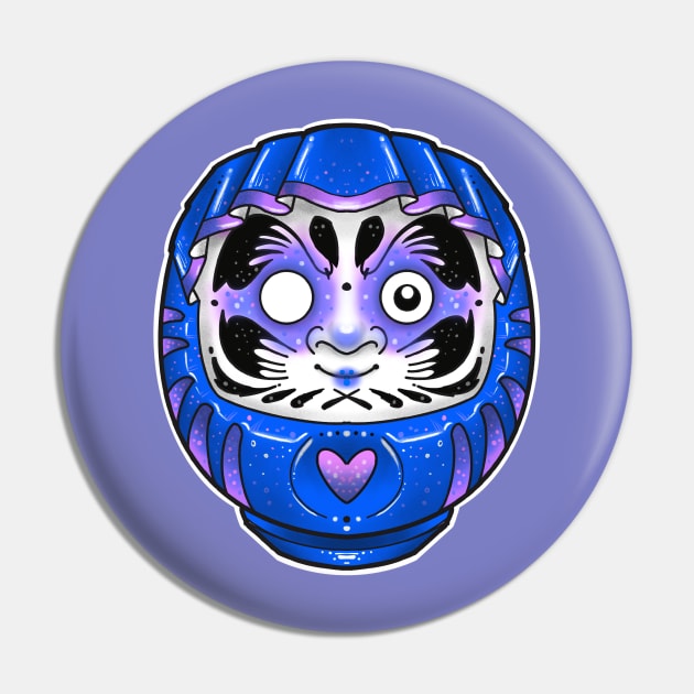 blue daruma doll Pin by weilertsen