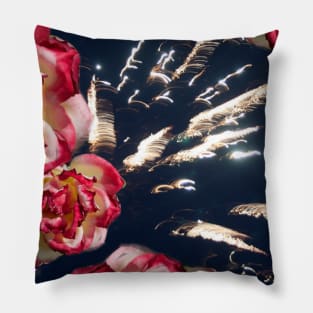 Fireworks and Roses Pillow