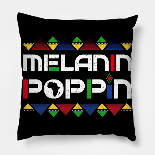 Melanin Poppin Black  History Month African Pride Pillow by BrightGift