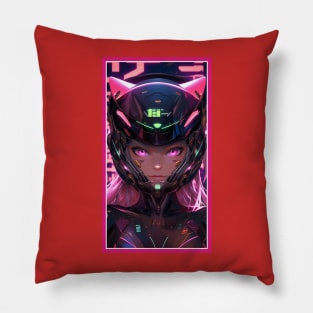 Anime Race Girl | Special Anime Artwork | Pink Red Black Blue Chibi Manga Anime Art Pillow