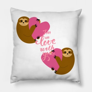 Sloth in love...in love with you Pillow