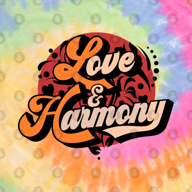 Love and Harmony typopgraphy colors hearts swirls by SpaceWiz95