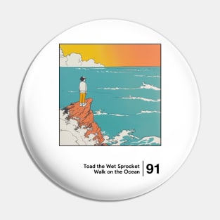 Walk On the Ocean / Minimal Style Graphic Artwork Design Pin