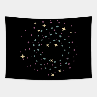 Vintage Stars Dot Pattern Tapestry