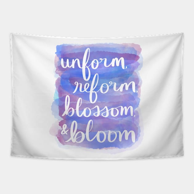 Unform, Reform, Blossom, & Bloom Tapestry by Strong with Purpose