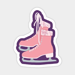 Pink ice skates Magnet