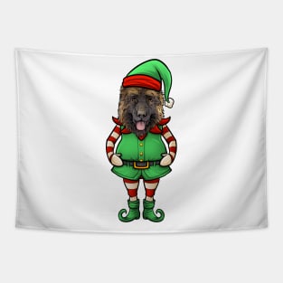 German Shepherd Christmas Elf Tapestry