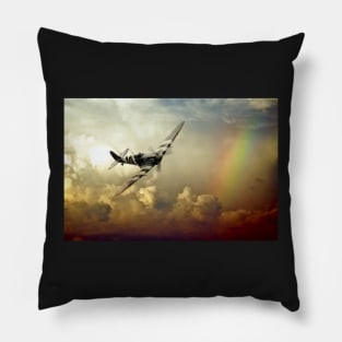 Spitfire Passing Through The Storm Pillow