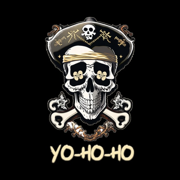 Yo-Ho-Ho Pirate Skull - Raise the Jolly Roger by Salaar Design Hub