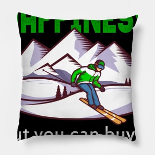 Happiness buy lift pass wintersport ski Design Pillow