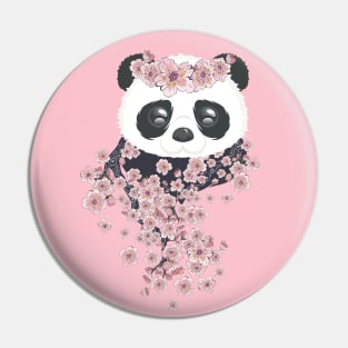 Panda with Sakura branch Pin