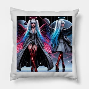 Goth Angel Girl Pillow