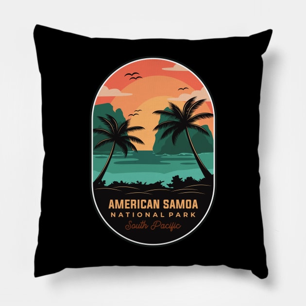 American Samoa National Park Pillow by Mark Studio