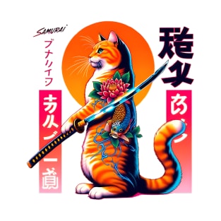 Japanese Samurai Cat T-Shirt