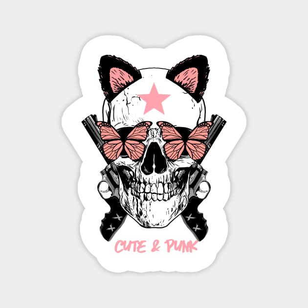 Cute Punk Girl Magnet by Royalswisss