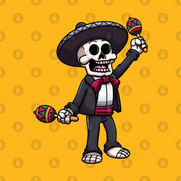 Mariachi Skeleton by TheMaskedTooner