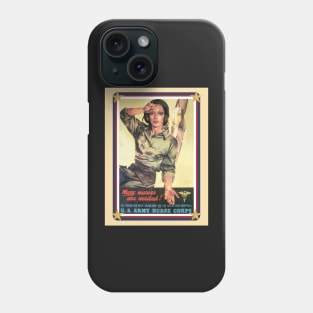 Vintage USA Army Nurse Corps 2 Phone Case