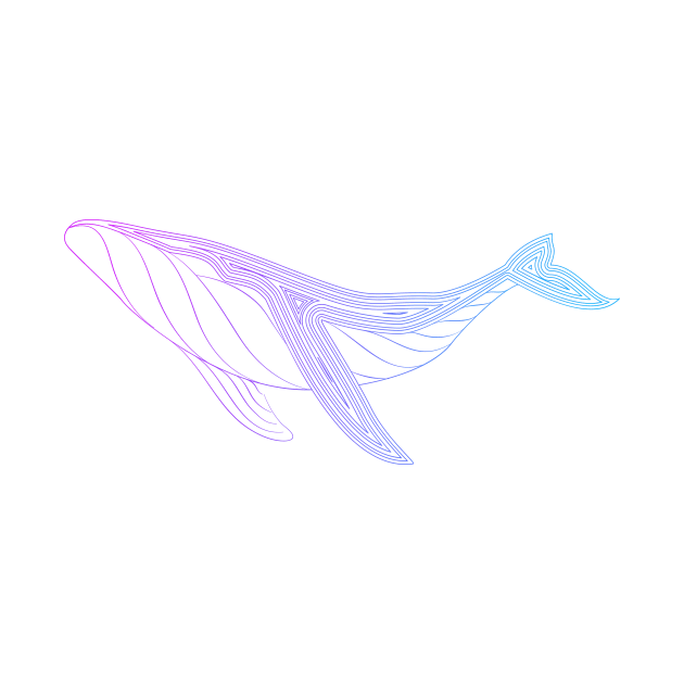 Pink to turquoise Whale by FAT1H