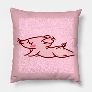 Cute Pig Animal Yoga #2 Doodle Edition Pillow