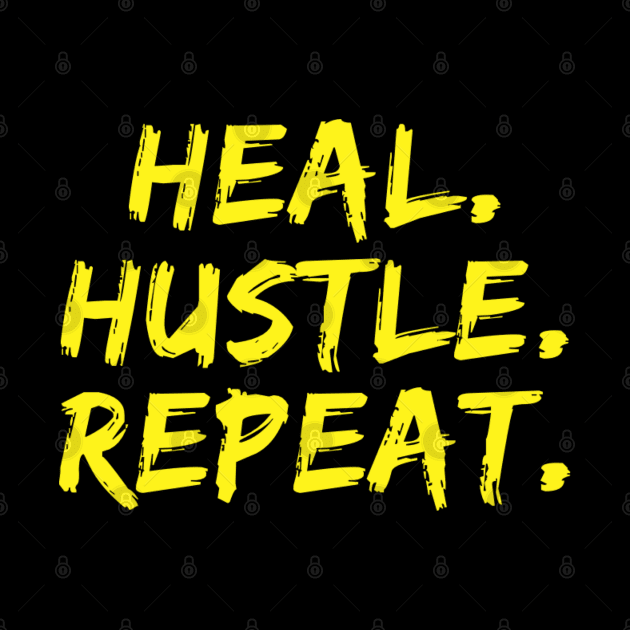 Heal Hustle Repeat Neon Yellow by Live Together