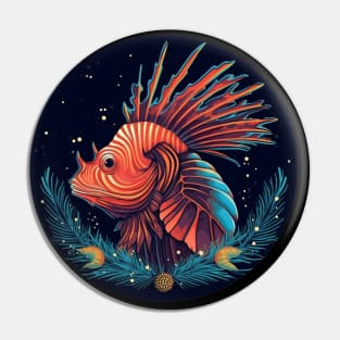 Lionfish in Ornament, Love Fishes Pin