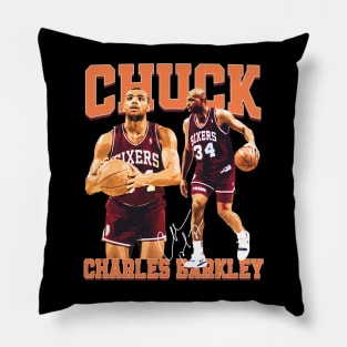 Charles Barkley The Chuck Basketball Legend Signature Vintage Retro 80s 90s Bootleg Rap Style Pillow