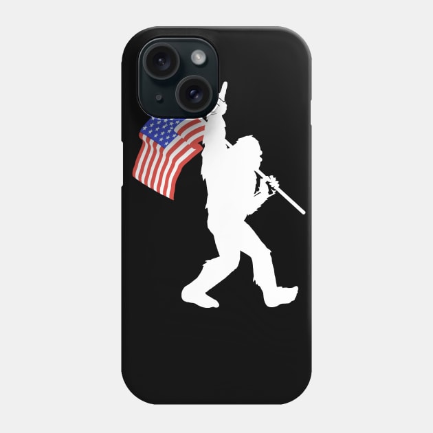 American Flag Bigfoot Phone Case by JameMalbie