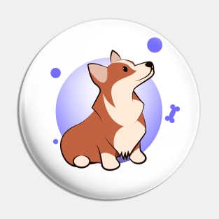 Cute corgi cartoon Pin