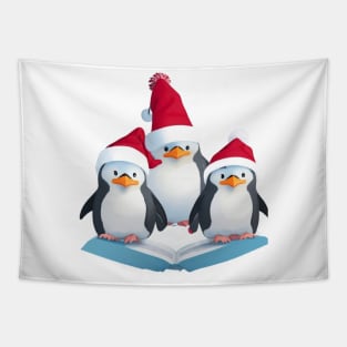 Penguin reading book Tapestry