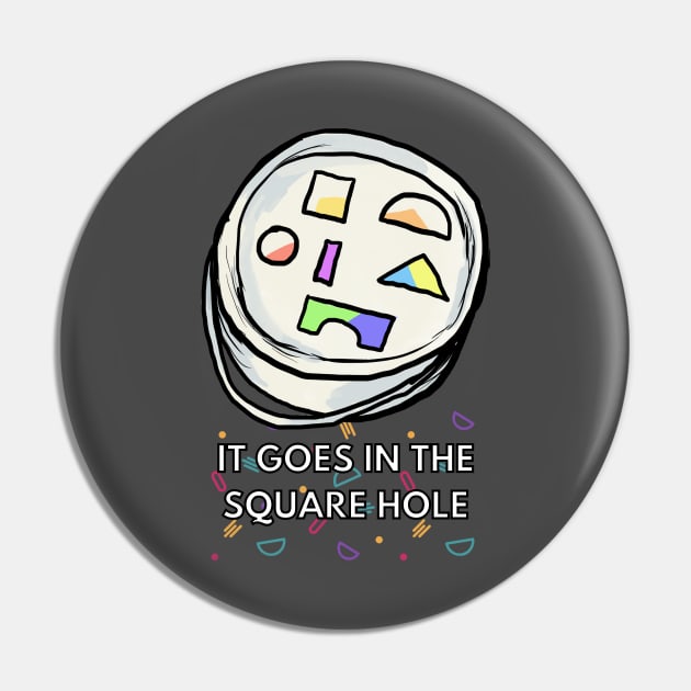 square hole tshirt Pin by Moonwing