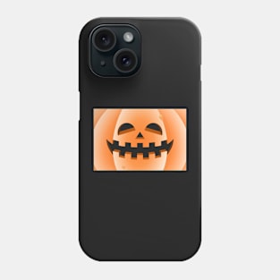 Halloween pumpkin bad but happy in the foreground Phone Case