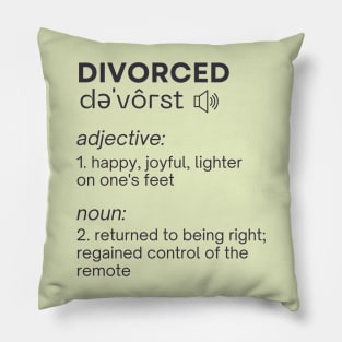 Divorced Dictionary definition Pillow