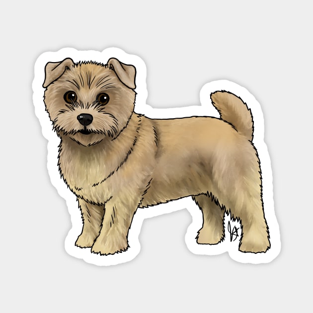 Dog - Norfolk Terrier - Wheaten Magnet by Jen's Dogs Custom Gifts and Designs