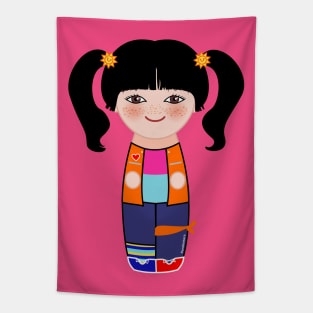 Kokeshi Punky Brewster Tapestry