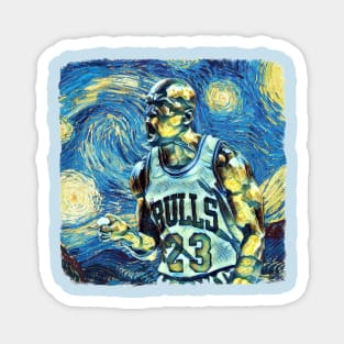 Michael Jordan Van Gogh Style Magnet