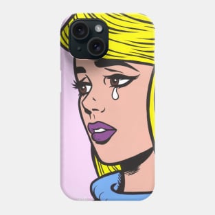 Blonde Crying Comic Girl Phone Case