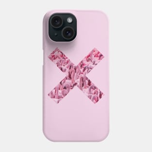 Flamboyance of Pink Flamingos • Letter X Background Cross Shaped Window Aperture Phone Case