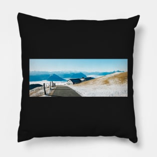 Swiss Alps - Mountains of Central Switzerland Panorama Postcard Pillow