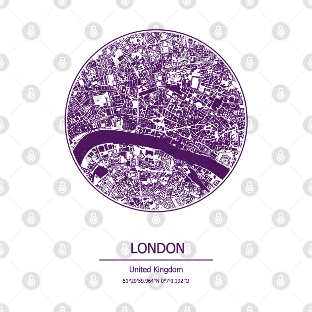 London city map coordinates by SerenityByAlex