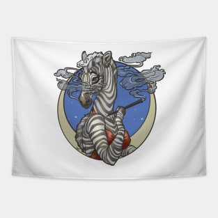 Elegant Art Nouveau Zebra Woman Lady Tapestry